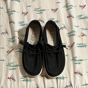 Hey Dude Kids Black Moccasins